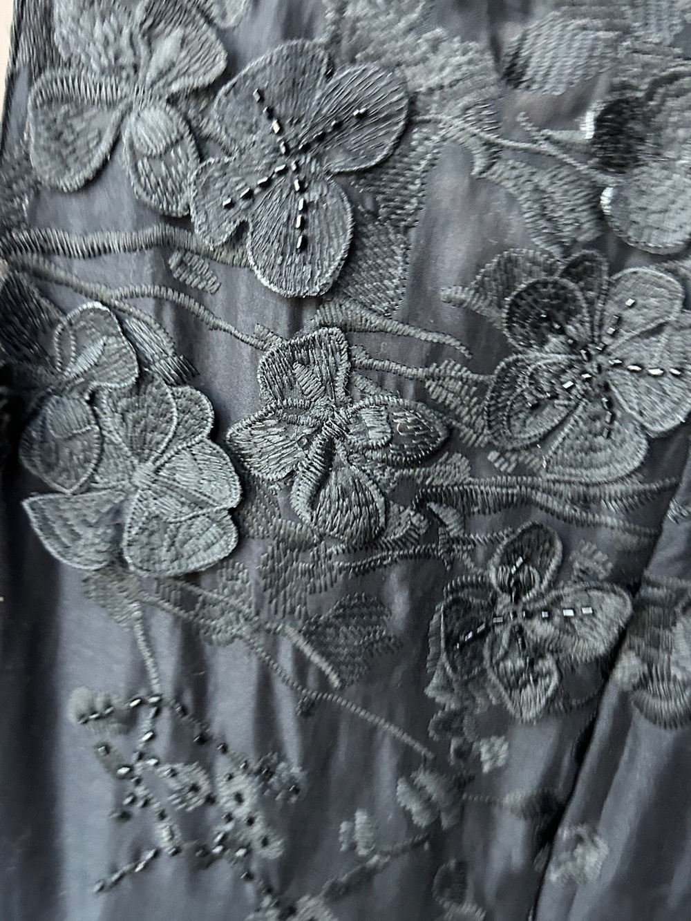 Black Floral Embroidered Lace Dress